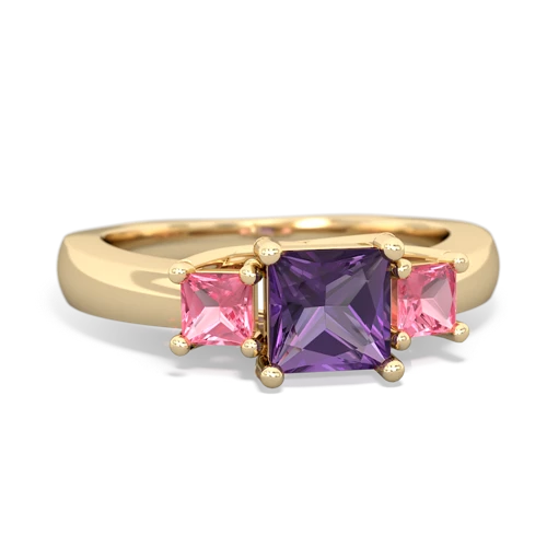 amethyst-pink sapphire timeless ring