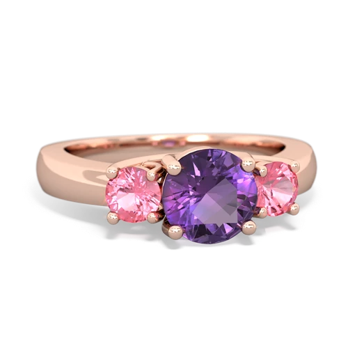 amethyst-pink sapphire timeless ring