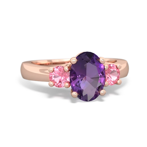 amethyst-pink sapphire timeless ring