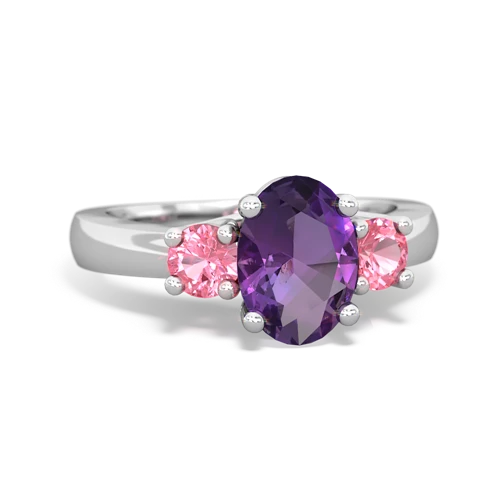 amethyst-pink sapphire timeless ring