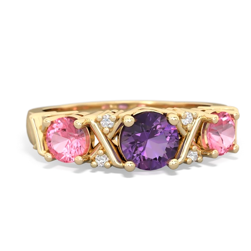 amethyst-pink sapphire timeless ring