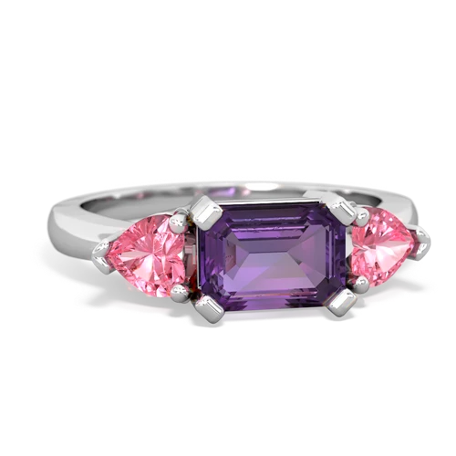 amethyst-pink sapphire timeless ring