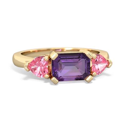 amethyst-pink sapphire timeless ring