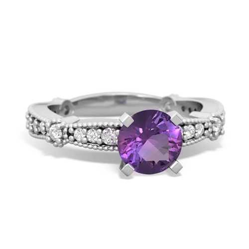 amethyst antique engagement ring