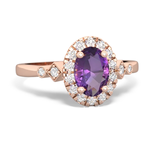 amethyst antique halo ring