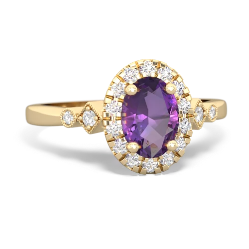 amethyst antique halo ring