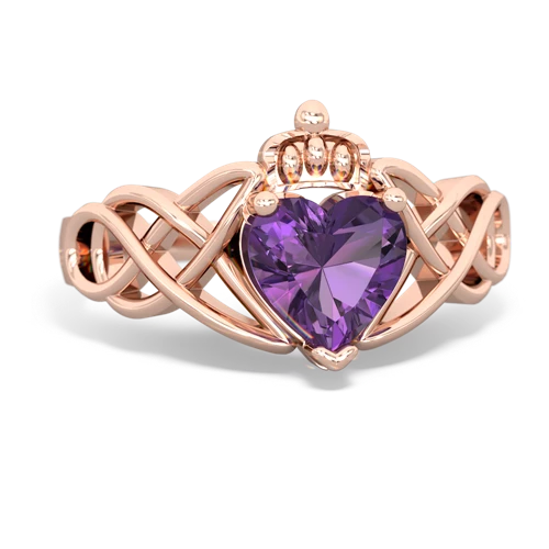 amethyst claddagh ring