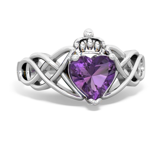 amethyst claddagh ring