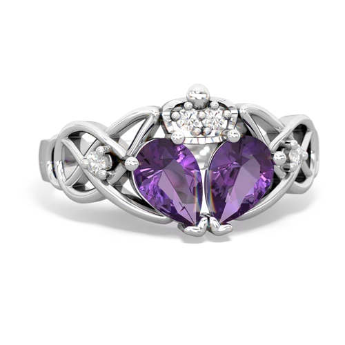 amethyst claddagh ring