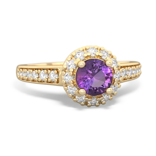 amethyst classic halo ring