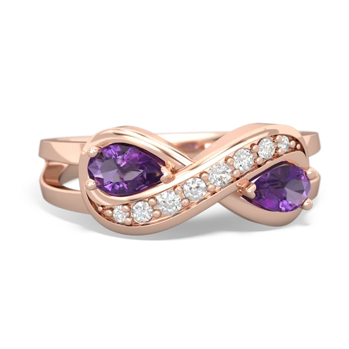 amethyst diamond infinity ring