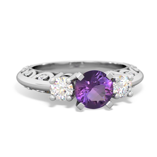 amethyst engagement ring