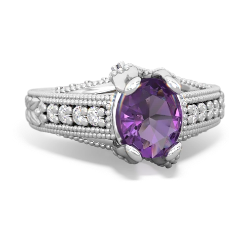 amethyst engagement ring