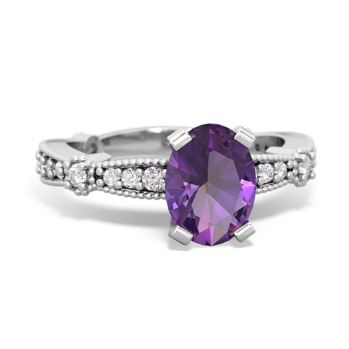 amethyst engagement ring