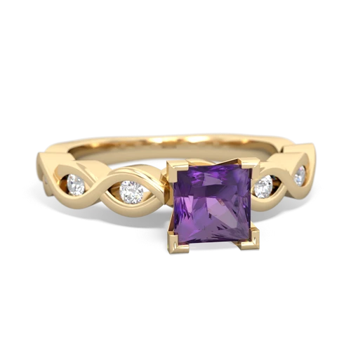 Amethyst Infinity Engagement Genuine Amethyst ring Ring