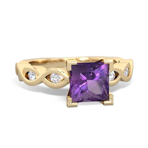 Amethyst Infinity Engagement Genuine Amethyst ring Ring
