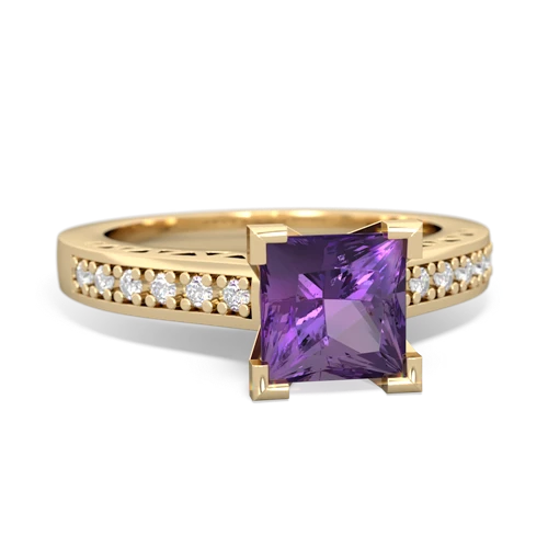 amethyst engagement ring