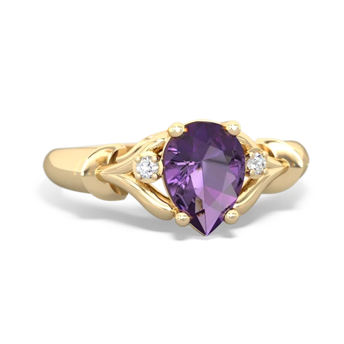 amethyst filligree ring