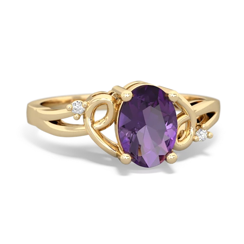 amethyst filligree ring