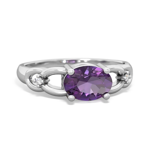 amethyst filligree ring