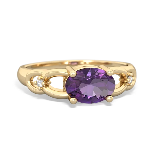 amethyst filligree ring