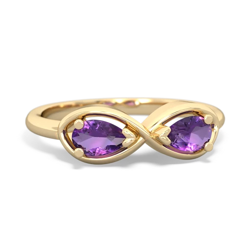 amethyst infinity ring