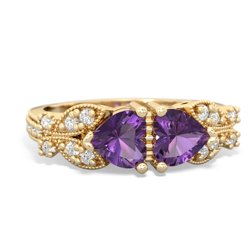 amethyst keepsake butterfly ring