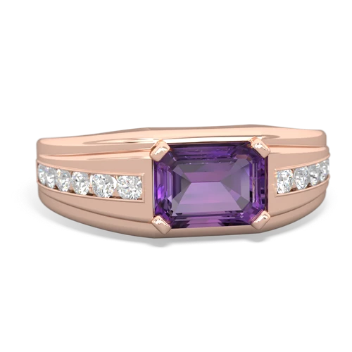 amethyst mens channel ring