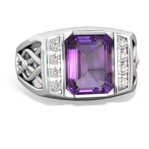 amethyst mens vine ring