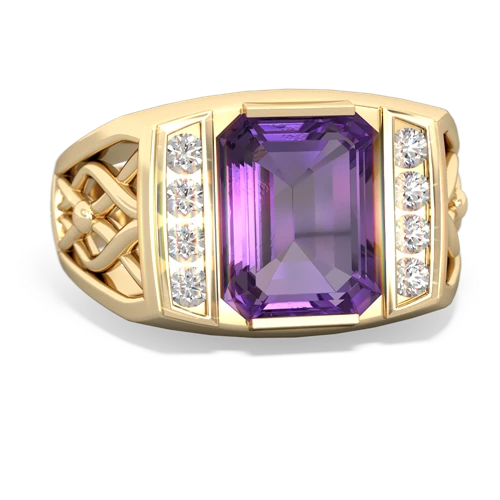 amethyst mens vine ring