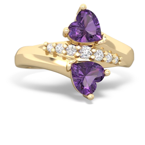 amethyst modern ring