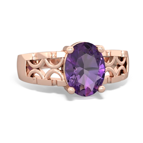 amethyst modern ring