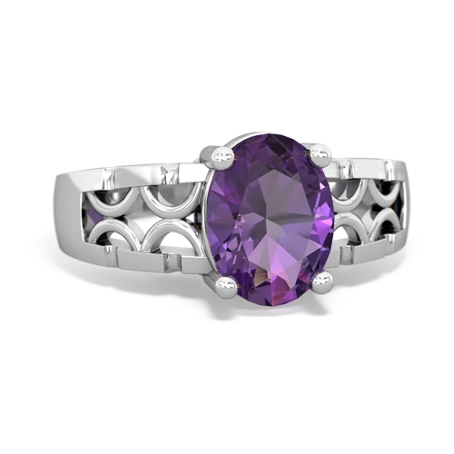 amethyst modern ring