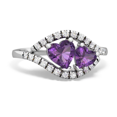 amethyst mother child ring