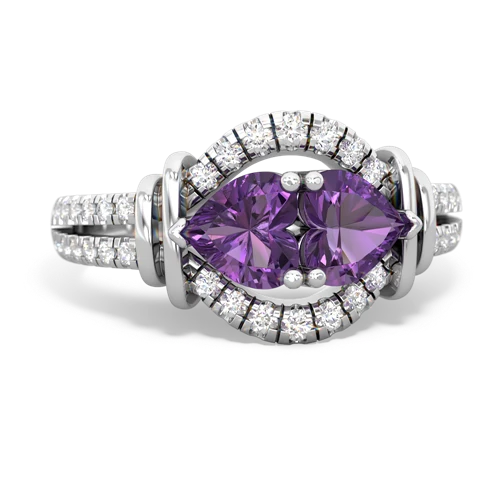 amethyst pave keepsake ring