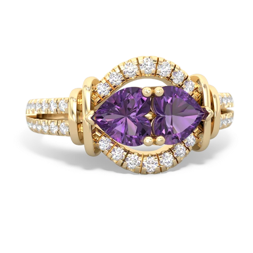 amethyst pave keepsake ring