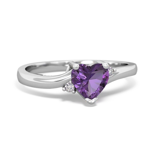 Amethyst Delicate Heart Genuine Amethyst ring Ring