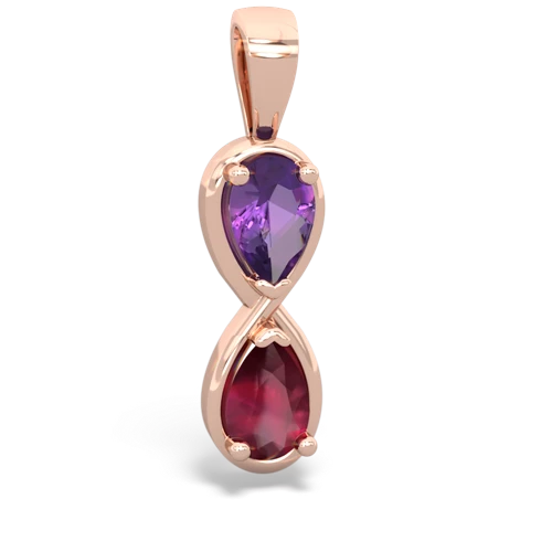 amethyst-ruby infinity pendant