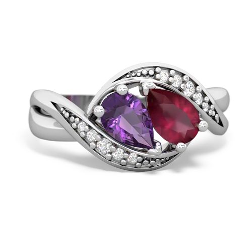 amethyst-ruby keepsake curls ring