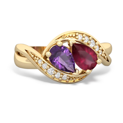 amethyst-ruby keepsake curls ring