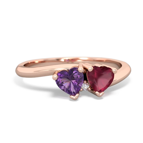 amethyst-ruby sweethearts promise ring