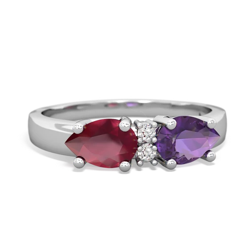 amethyst-ruby timeless ring