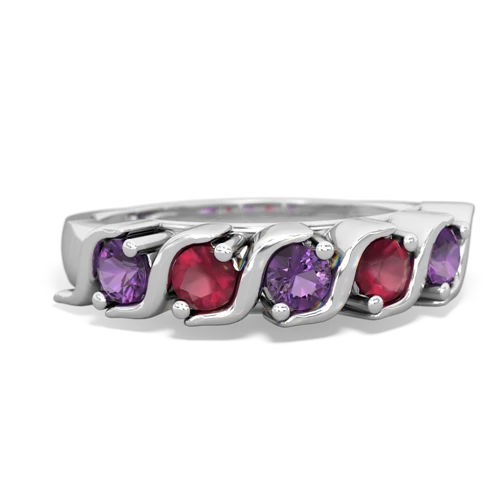 amethyst-ruby timeless ring