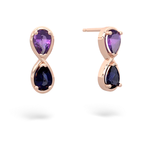 amethyst-sapphire infinity earrings