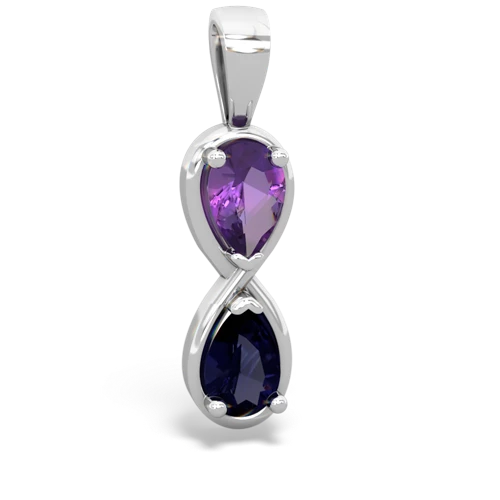 amethyst-sapphire infinity pendant