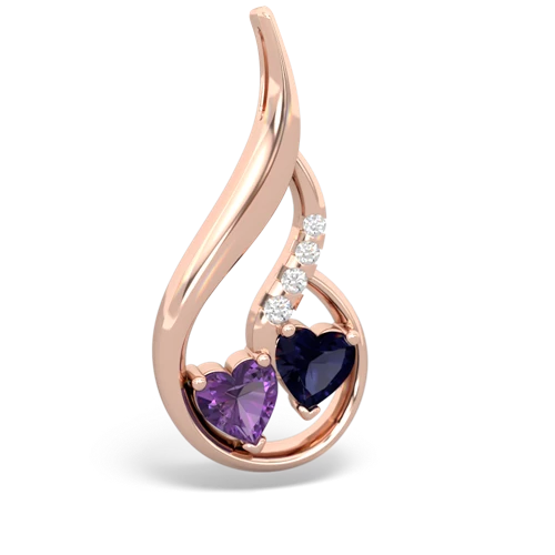 amethyst-sapphire keepsake swirl pendant