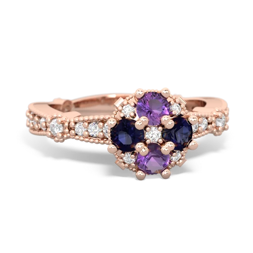 amethyst-sapphire art deco engagement ring