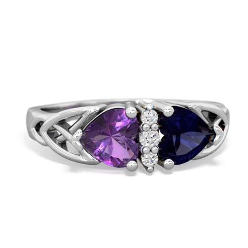 amethyst-sapphire celtic ring