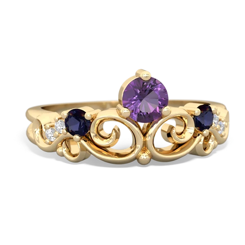 amethyst-sapphire crown keepsake ring