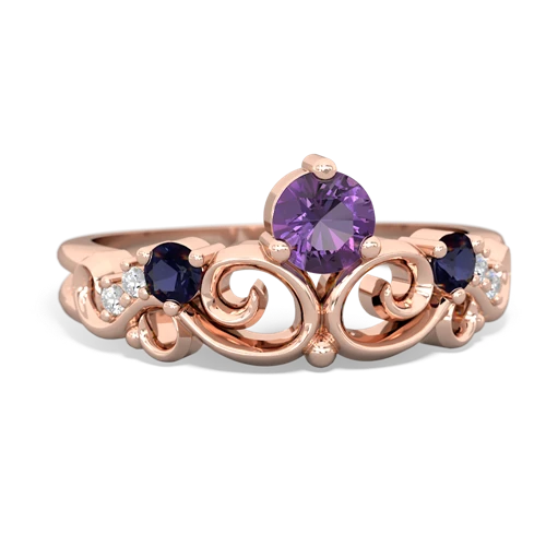 amethyst-sapphire crown keepsake ring